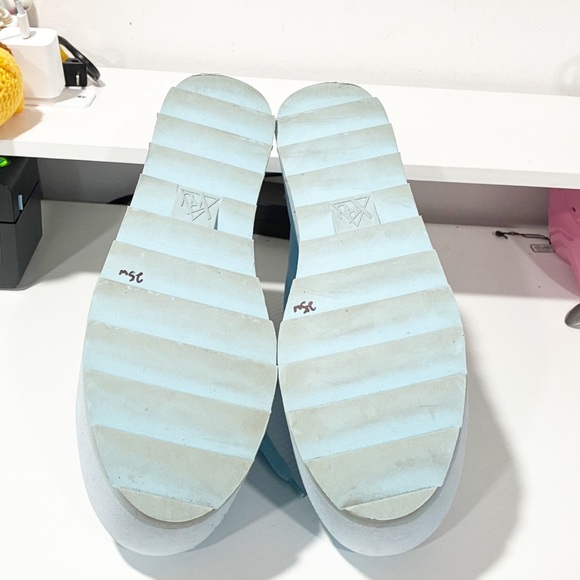 YRU Lala Hi-Blue Platform Sneakers Punk Goth Size 10M - Picture 7 of 7